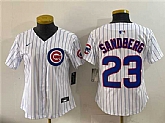 Women's Chicago Cubs #23 Ryne Sandberg White Home Limited Stitched Jersey,baseball caps,new era cap wholesale,wholesale hats