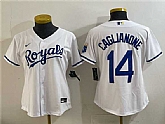 Women's Kansas City Royals #14 Jac Caglianone White Cool Base Stitched Jersey,baseball caps,new era cap wholesale,wholesale hats