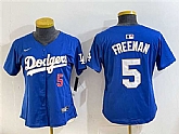 Women's Los Angeles Dodgers #5 Freddie Freeman Royal Gold Limited Stitched Jersey,baseball caps,new era cap wholesale,wholesale hats