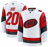 Men's Carolina Hurricanes #20 Sebastian Aho White 2025 Away Stitched Hockey Jersey Dzhi,baseball caps,new era cap wholesale,wholesale hats