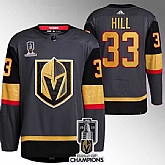 Men's Vegas Golden Knights #33 Adin Hill Gray 2023 Stanley Cup Champions Stitched Jersey Dzhi,baseball caps,new era cap wholesale,wholesale hats