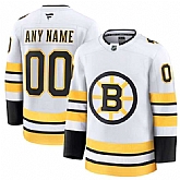 Men's Boston Bruins Active Player Custom White 2025 Away Stitched Hockey Jersey,baseball caps,new era cap wholesale,wholesale hats