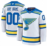 Men's St. Louis Blues Active Player Custom White 2024-25 Away Stitched Hockey Jersey,baseball caps,new era cap wholesale,wholesale hats