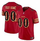 Men's San Francisco 49ers Active Player Custom Red Gold 2025 F.U.S.E. 'Rivalries' Vapor Limited Stitched Jersey,baseball caps,new era cap wholesale,wholesale hats