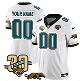 Men's Jacksonville Jaguars Active Player Custom White F.U.S.E. With 30th Seasons Patch Vapor Limited Stitched Jersey,baseball caps,new era cap wholesale,wholesale hats