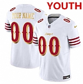 Youth San Francisco 49ers ACTIVE PLAYER Custom White Gold 2025 F.U.S.E. 'Rivalries' Vapor Limited Stitched Jersey,baseball caps,new era cap wholesale,wholesale hats