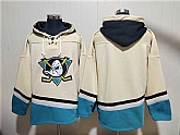 Men's Anaheim Ducks Blank Cream Ageless Must-Have Lace-Up Pullover Hoodie,baseball caps,new era cap wholesale,wholesale hats