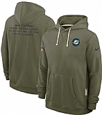 Men's Miami Dolphins Olive 2025 Salute to Service Pullover Hoodie,baseball caps,new era cap wholesale,wholesale hats