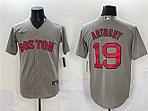 Men's Boston Red Sox #19 Roman Anthony Gray Cool Base Stitched Jersey,baseball caps,new era cap wholesale,wholesale hats