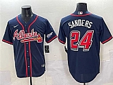 Men's Atlanta Braves #24 Deion Sanders Navy 2025 Speedway Classic Alternate Stitched Jersey,baseball caps,new era cap wholesale,wholesale hats