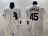 Men's Chicago White Sox #45 Michael Jordan White With Patch Cool Base Stitched Jersey,baseball caps,new era cap wholesale,wholesale hats