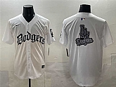 Men's Los Angeles Dodgers Team Big Logo White 2025 LA Gothic Style Vapor Premier Limited Stitched Jersey,baseball caps,new era cap wholesale,wholesale hats