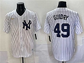 Men's New York Yankees #49 Ron Guidry White Cool Base Stitched Jersey,baseball caps,new era cap wholesale,wholesale hats