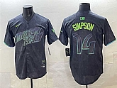 Men's Tampa Bay Rays #14 Chandler Simpson Charcoal 2024 City Connect Limited Stitched Jersey,baseball caps,new era cap wholesale,wholesale hats