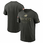 Men's Carolina Panthers Forest Green 2025 Salute to Service Sideline Primary Edge Dri-FIT T-Shirt,baseball caps,new era cap wholesale,wholesale hats