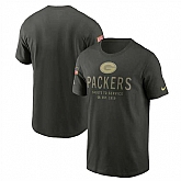 Men's Green Bay Packers Forest Green 2025 Salute to Service Sideline Primary Edge Dri-FIT T-Shirt,baseball caps,new era cap wholesale,wholesale hats