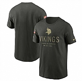 Men's Minnesota Vikings Forest Green 2025 Salute to Service Sideline Primary Edge Dri-FIT T-Shirt,baseball caps,new era cap wholesale,wholesale hats