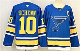 Men's St. Louis Blues #10 Brayden Schenn Blue 2025 With C Patch Stitched Hockey Jersey,baseball caps,new era cap wholesale,wholesale hats
