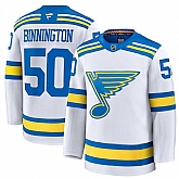 Men's St. Louis Blues #50 Jordan Binnington White 2024-25 Away Stitched Hockey Jersey Dzhi,baseball caps,new era cap wholesale,wholesale hats