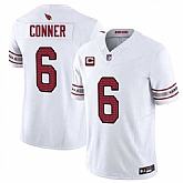 Men's Arizona Cardinals #6 James Conner White 2025 F.U.S.E. With 4-Star C Patch Vapor Untouchable Limited Stitched Jersey Dzhi,baseball caps,new era cap wholesale,wholesale hats