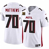 Men's Atlanta Falcons #70 Jake Matthews White 2025 F.U.S.E With 4-Star C Patch Vapor Untouchable Limited Stitched Jersey Dzhi,baseball caps,new era cap wholesale,wholesale hats