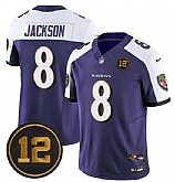 Men's Baltimore Ravens #8 Lamar Jackson Purple Alternate 2025 F.U.S.E Jacoby Jones Patch Vapor Limited Jersey Dzhi,baseball caps,new era cap wholesale,wholesale hats