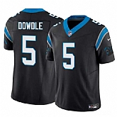 Men's Carolina Panthers #5 Rico Dowdle Black 2025 F.U.S.E. Vapor Limited Stitched Jersey Dzhi,baseball caps,new era cap wholesale,wholesale hats