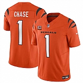 Men's Cincinnati Bengals #1 Ja'Marr Chase Orange 2025 F.U.S.E. With 1-Star C Patch Vapor Untouchable Limited Stitched Jersey Dzhi,baseball caps,new era cap wholesale,wholesale hats