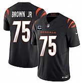 Men's Cincinnati Bengals #75 Orlando Brown Jr Black 2025 F.U.S.E. With 2-Star C Patch Vapor Untouchable Limited Stitched Jersey Dzhi,baseball caps,new era cap wholesale,wholesale hats