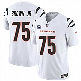 Men's Cincinnati Bengals #75 Orlando Brown Jr White 2025 F.U.S.E. With 2-Star C Patch Vapor Untouchable Limited Stitched Jersey Dzhi,baseball caps,new era cap wholesale,wholesale hats