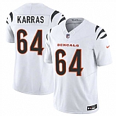 Men's Cincinnati Bengals #64 Ted Karras White 2025 F.U.S.E. Vapor Untouchable Limited Stitched Jersey Dzhi,baseball caps,new era cap wholesale,wholesale hats