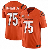 Men's Cincinnati Bengals #75 Orlando Brown Jr Orange 2025 F.U.S.E. With 2-Star C Patch Vapor Untouchable Limited Stitched Jersey Dzhi,baseball caps,new era cap wholesale,wholesale hats