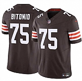 Men's Cleveland Browns #75 Joel Bitonio Brown F.U.S.E. Vapor Limited Stitched Jersey Dzhi,baseball caps,new era cap wholesale,wholesale hats