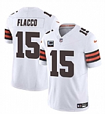 Men's Cleveland Browns #15 Joe Flacco White 2025 F.U.S.E. With 1-Star C Patch Vapor Limited Stitched Jersey Dzhi,baseball caps,new era cap wholesale,wholesale hats