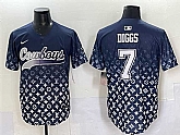 Men's Dallas Cowboys #7 Trevon Diggs Navy Limited Stitched Baseball Jersey,baseball caps,new era cap wholesale,wholesale hats