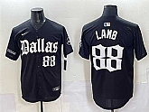 Men's Dallas Cowboys #88 CeeDee Lamb Black 'Gothic Lone Star Edition' Limited Stitched Baseball Jersey,baseball caps,new era cap wholesale,wholesale hats