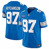 Men's Detroit Lions #97 Aidan Hutchinson Blue 2025 F.U.S.E. With 2-Star C Patch Vapor Limited Stitched Jersey Dzhi,baseball caps,new era cap wholesale,wholesale hats