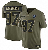 Men's Detroit Lions #97 Aidan Hutchinson Olive 2025 Salute to Service Limited Stitched Jersey Dyin,baseball caps,new era cap wholesale,wholesale hats