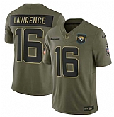 Men's Jacksonville Jaguars #16 Trevor Lawrence Olive 2025 Salute to Service Limited Stitched Jersey Dyin,baseball caps,new era cap wholesale,wholesale hats