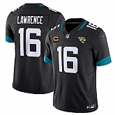 Men's Jacksonville Jaguars #16 Trevor Lawrence Black 2025 With 4-Star C Patch F.U.S.E. Vapor Limited Stitched Jersey Dzhi,baseball caps,new era cap wholesale,wholesale hats