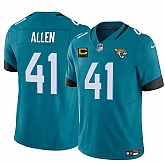 Men's Jacksonville Jaguars #41 Josh Hines-Allen Teal 2025 F.U.S.E. With 4-Star C Patch Vapor Untouchable Limited Stitched Jersey Dzhi,baseball caps,new era cap wholesale,wholesale hats