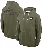 Men's Green Bay Packers Olive 2025 Salute to Service Pullover Hoodie,baseball caps,new era cap wholesale,wholesale hats