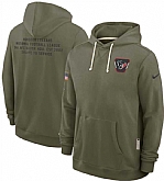 Men's Houston Texans Olive 2025 Salute to Service Pullover Hoodie,baseball caps,new era cap wholesale,wholesale hats