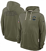 Men's Los Angeles Chargers Olive 2025 Salute to Service Pullover Hoodie,baseball caps,new era cap wholesale,wholesale hats