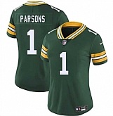 Women's Green Bay Packers #1 Micah Parsons Green 2025 Vapor Untouchable Limited Stitched Jersey Dzhi,baseball caps,new era cap wholesale,wholesale hats