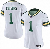 Women's Green Bay Packers #1 Micah Parsons White 2025 Vapor Untouchable Limited Stitched Jersey Dzhi,baseball caps,new era cap wholesale,wholesale hats
