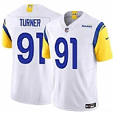 Men's Los Angeles Rams #91 Kobie Turner White 2025 F.U.S.E. Vapor Untouchable Stitched Jersey Dzhi,baseball caps,new era cap wholesale,wholesale hats