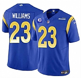 Men's Los Angeles Rams #23 Kyren Williams Blue 2025 F.U.S.E. With 1-Star C Patch Vapor Untouchable Stitched Jersey Dzhi,baseball caps,new era cap wholesale,wholesale hats