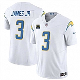 Men's Los Angeles Chargers #3 Derwin James JR White 2025 F.U.S.E With 4-Star C Patch Vapor Limited Stitched Jersey Dzhi,baseball caps,new era cap wholesale,wholesale hats