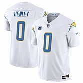 Men's Los Angeles Chargers #0 Daiyan Henley White 2025 F.U.S.E With 1-Star C Patch Vapor Limited Stitched Jersey Dzhi,baseball caps,new era cap wholesale,wholesale hats